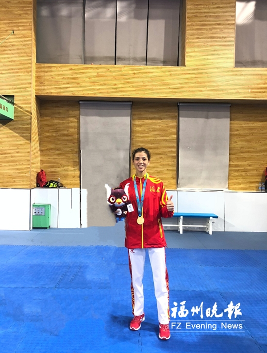 长乐运动员高楠菁获跆拳道女子49公斤级冠军