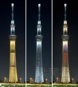 东京晴空塔以申奥五色辞旧迎新 庆申奥成功(图)