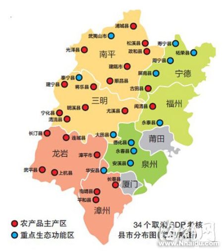 福建34个县市取消GDP考核