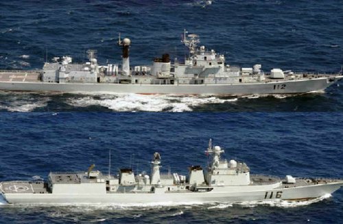 日方称中国7艘军舰4日穿越冲绳近海