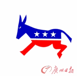 代表民主党的“驴”。（资料图片）