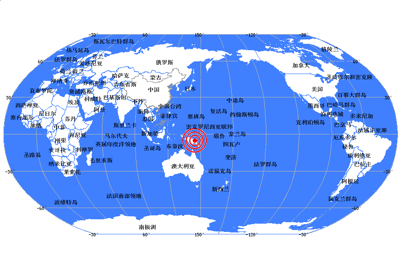 巴布亚新几内亚发生6.1级地震