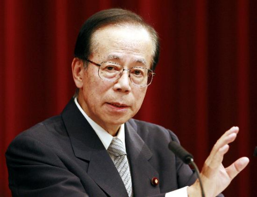 资料图：日本前首相、自民党众议员福田康夫