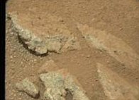 火星岩石特写，用来校正相机方位