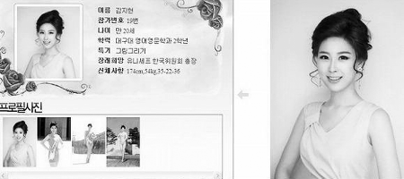 2013年韩国小姐候选人日前曝光。不过多名佳丽看上去样貌神似，难以分辨，被吐槽好似同一条整容流水线上的作品，全无个人特色。