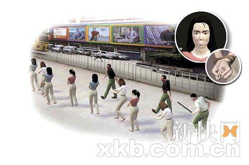 八名女工被误当小偷 遭堵口殴打捆绑游街(图)