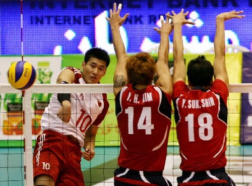 男排亚锦赛中国2-3遭韩国逆转 次局34-36饮恨